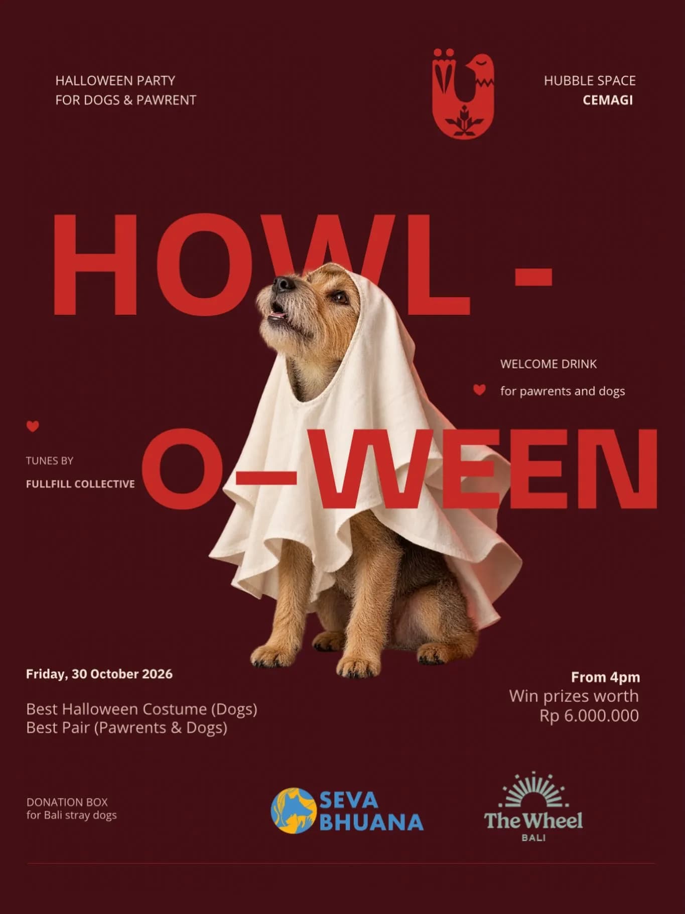 HOWL-O-WEEN: Halloween for dogs and owners at HUBBLE Cemagi — official event image